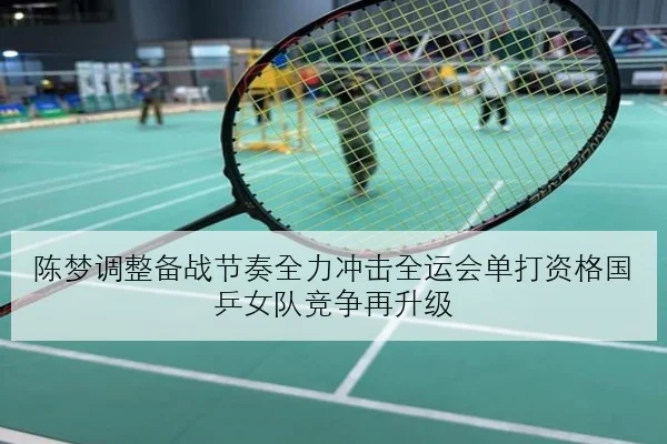 陈梦调整备战节奏全力冲击全运会单打资格国乒女队竞争再升级